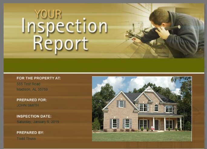 An illustration of a home inspection report