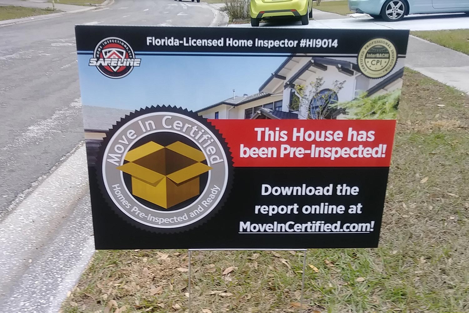 Photo of a Move-In Certified yard sign